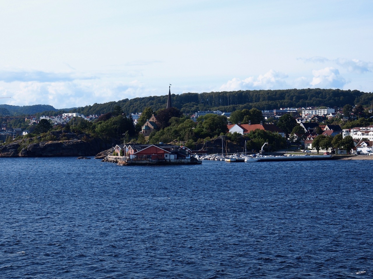  Ausblick von der Fähre auf Larvik Skandinavische Fähren- und Brückentour