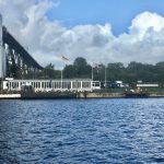 Schiffsbegrüssungsanlage Rendsburg und Café Brückenterrassen