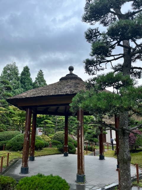 Pavilion im japanischen Garten 